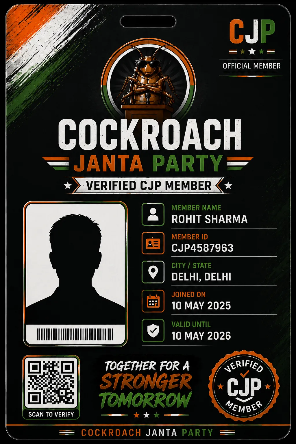 CJP Member ID Card — Design 2