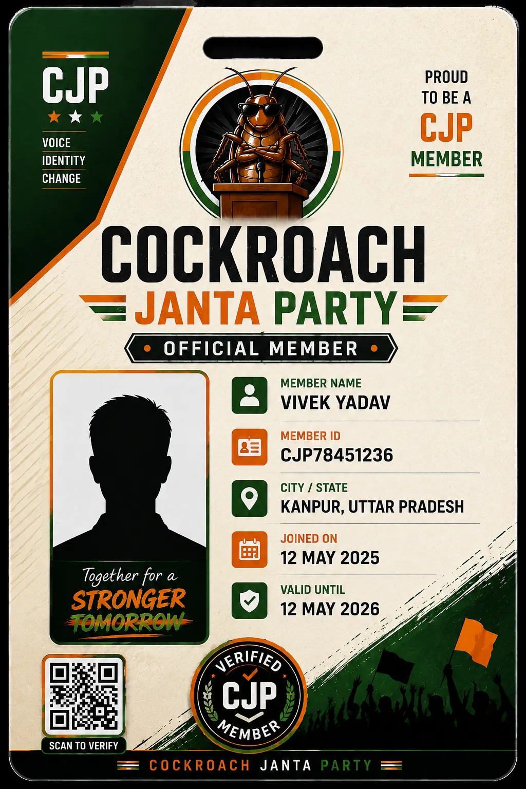 CJP Member ID Card — Design 3
